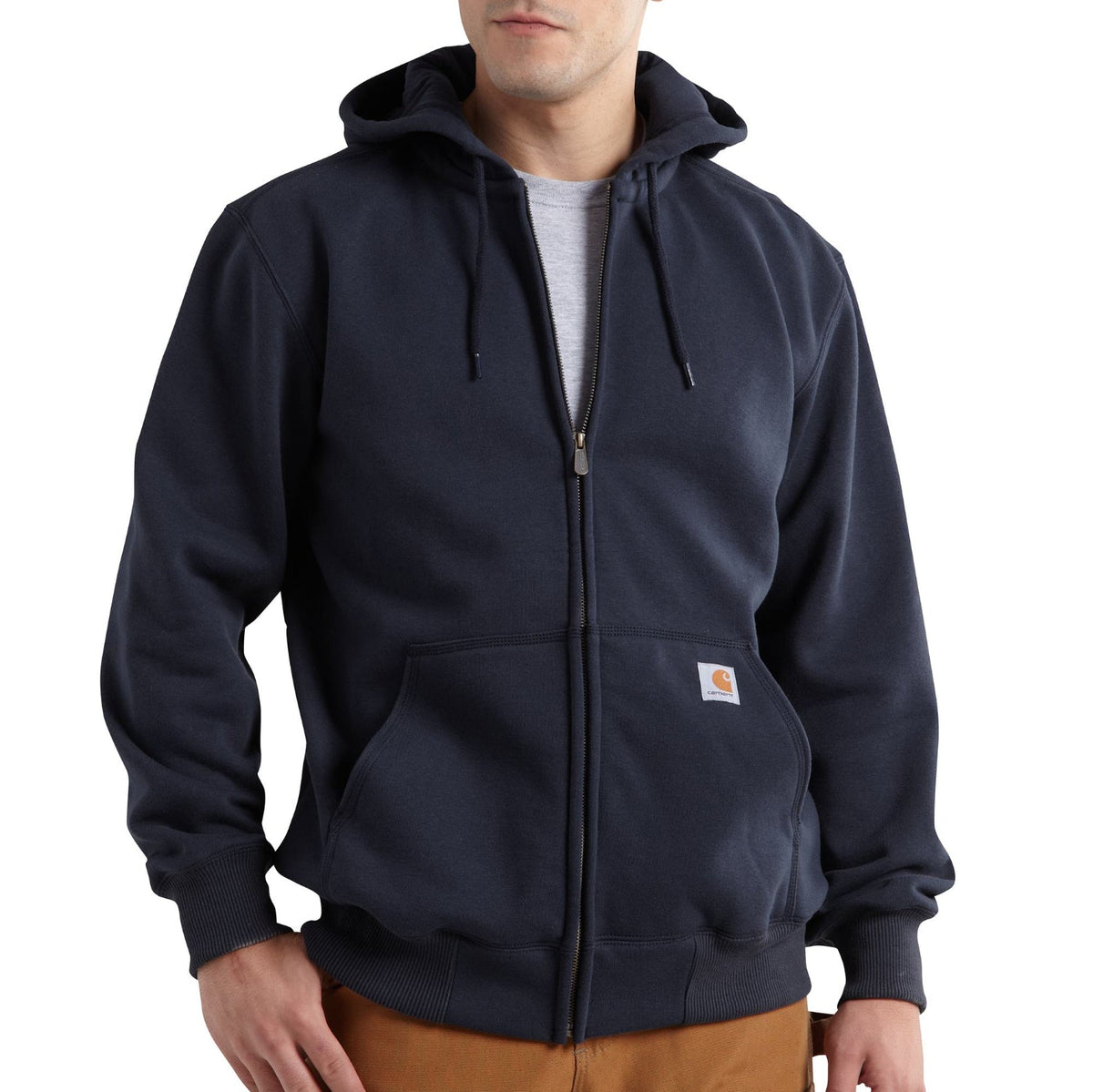 Carhartt Men's Rain Defender® Loose Fit Heavyweight Full-Zip Sweatshirt Sweatshirts & Hoodies Carhartt New Navy 2XL Reg