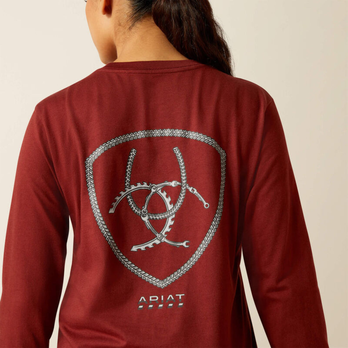 Ariat Women's Rebar CottonStrong Workshop Logo Long Sleeve T-Shirt Long Sleeve T-Shirts Ariat