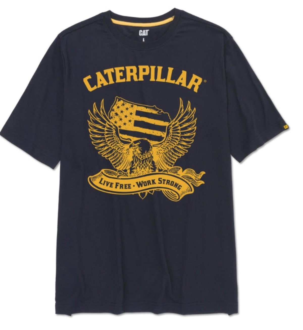 CAT Men's Graphic Short Sleeve T-Shirt T-Shirts CAT Navy/Eagle 2XL Reg