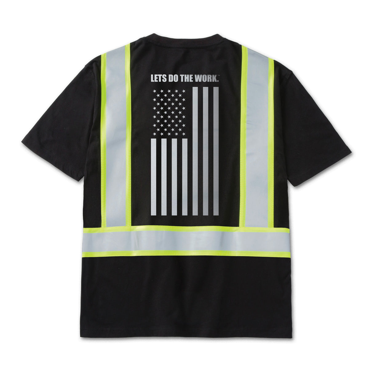 CAT Men's Taped Reflective Graphic Short Sleeve T-Shirt T-Shirts CAT Black/Flag 2XL Reg