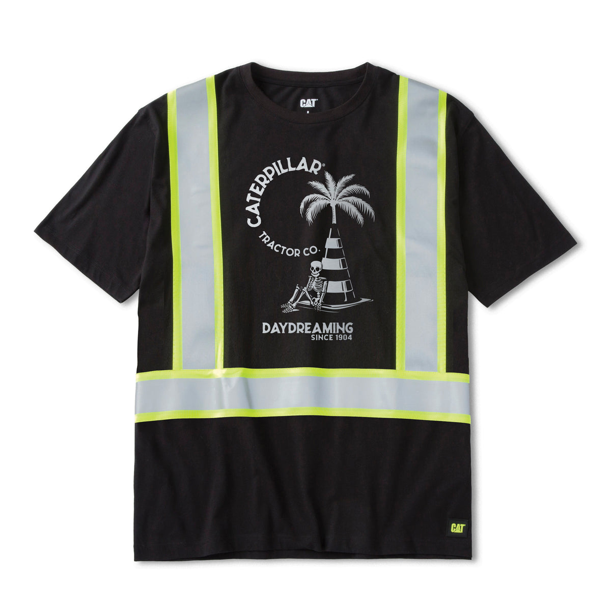 CAT Men's Taped Reflective Graphic Short Sleeve T-Shirt T-Shirts CAT Black/Skeleton 2XL Reg