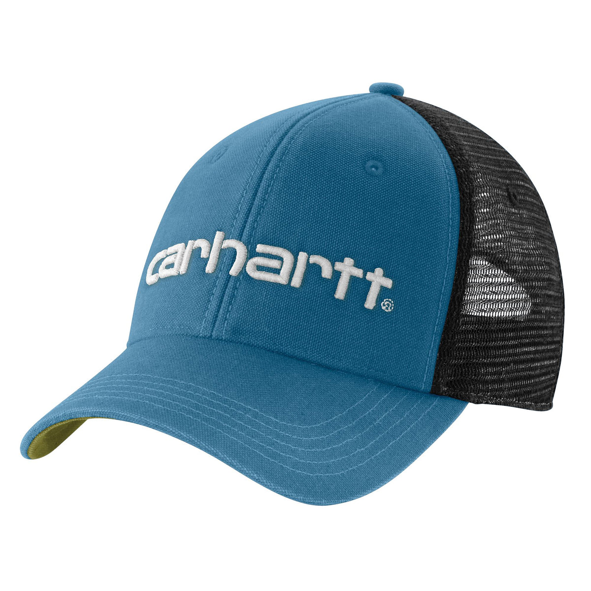 Carhartt Canvas Mesh-Back Logo Graphic Cap Hats & Caps Carhartt Dark Tranquil Blue/Dill OS