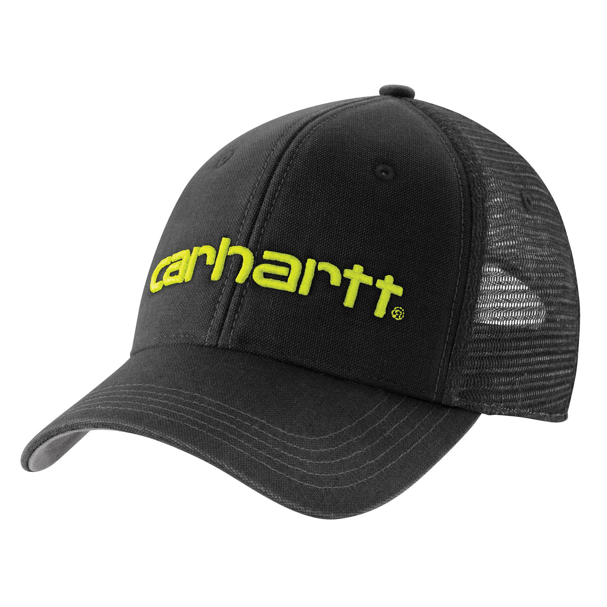 Carhartt Canvas Mesh-Back Logo Graphic Cap Hats & Caps Carhartt Black/Asphalt OS