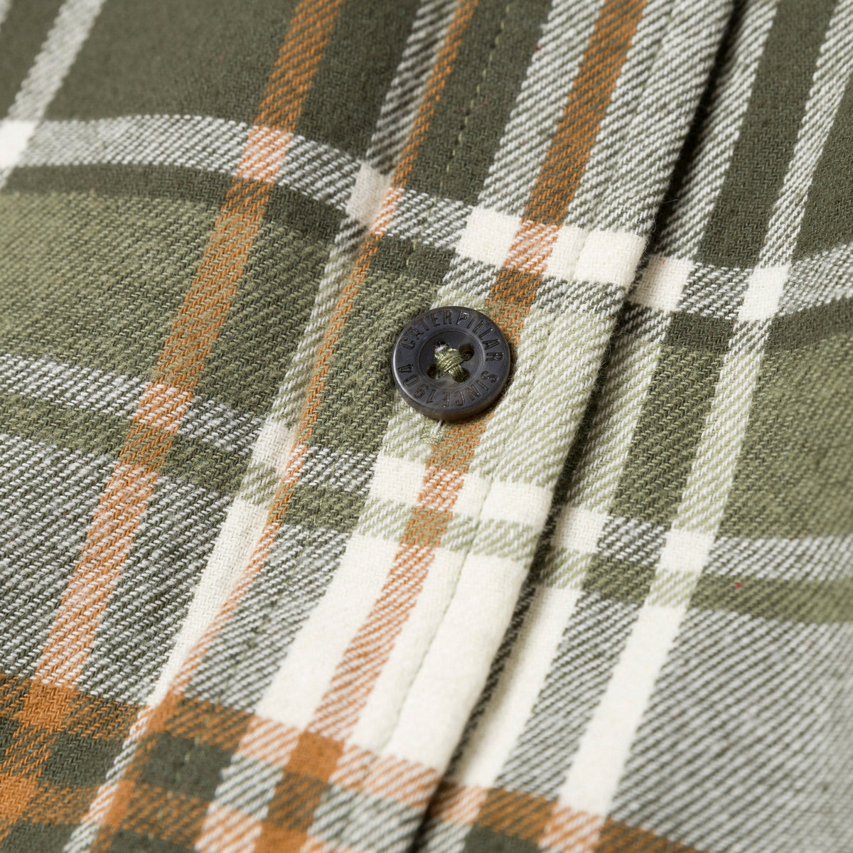 CAT Men's Button-Up Long Sleeve Flannel Work Shirt Work Shirts CAT