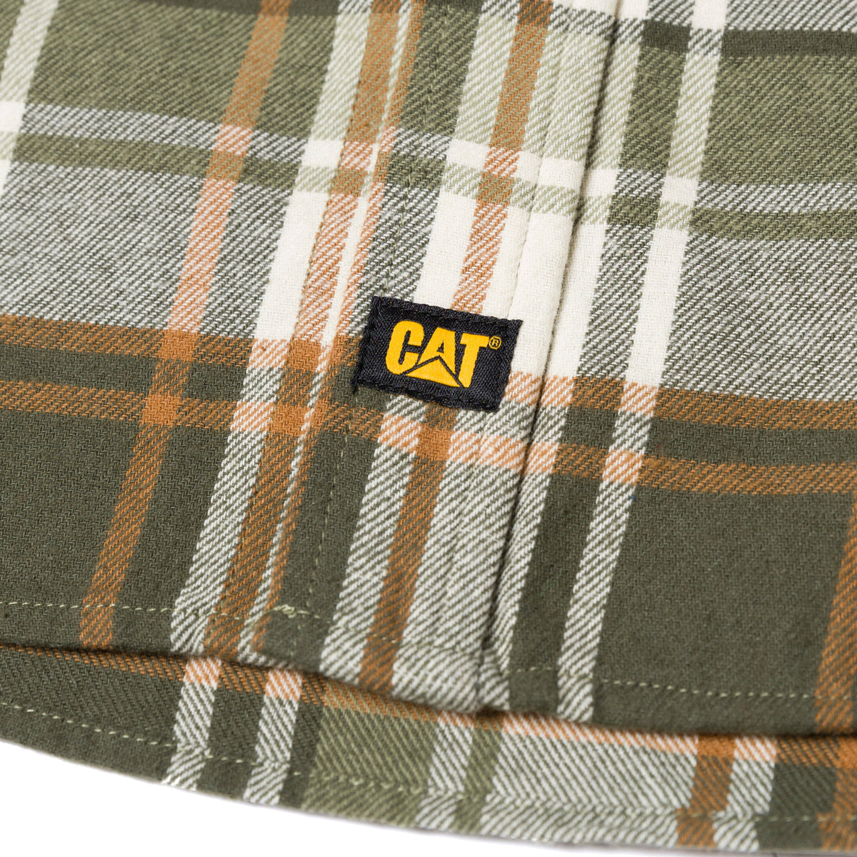 CAT Men's Button-Up Long Sleeve Flannel Work Shirt Work Shirts CAT