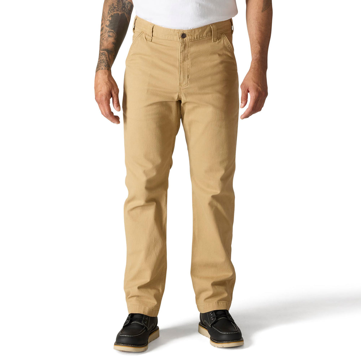 Carhartt Men's Rugged Flex® Rigby Dungaree Pants Carhartt Dark Khaki 28 28 Inseam