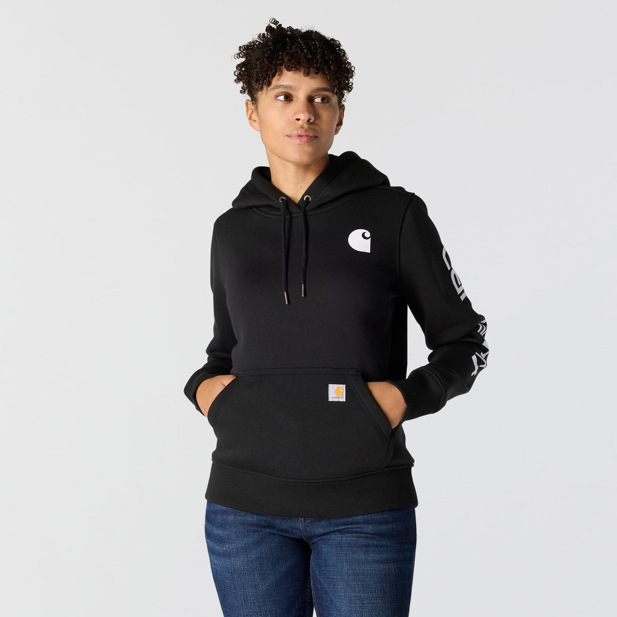 Carhartt Women's Clarksburg Graphic Sleeve Hoodie Sweatshirts & Hoodies Carhartt Black 1XL Plus