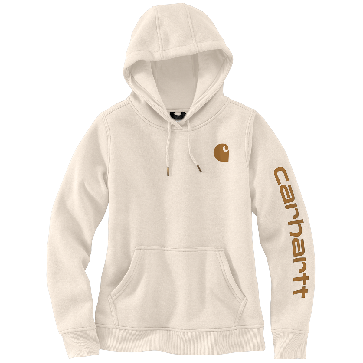 Carhartt Women&#39;s Clarksburg Graphic Sleeve Hoodie_Malt/Carhartt Brown - Work World - Workwear, Work Boots, Safety Gear