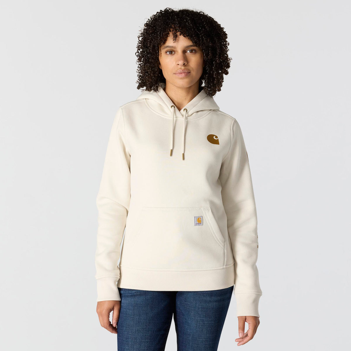 Carhartt Women's Clarksburg Graphic Sleeve Hoodie Sweatshirts & Hoodies Carhartt Malt/Carhartt Brown 1XL Plus