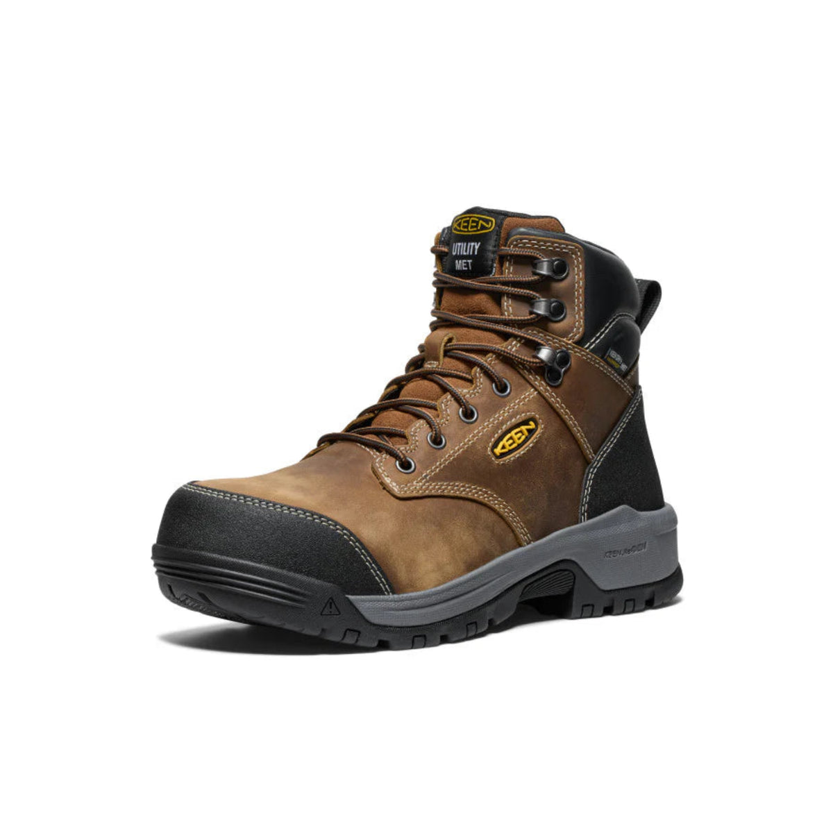 KEEN Men's Utility Evanston 6" Waterproof Int Met Carbon Toe Boot Work Boots KEEN Utility