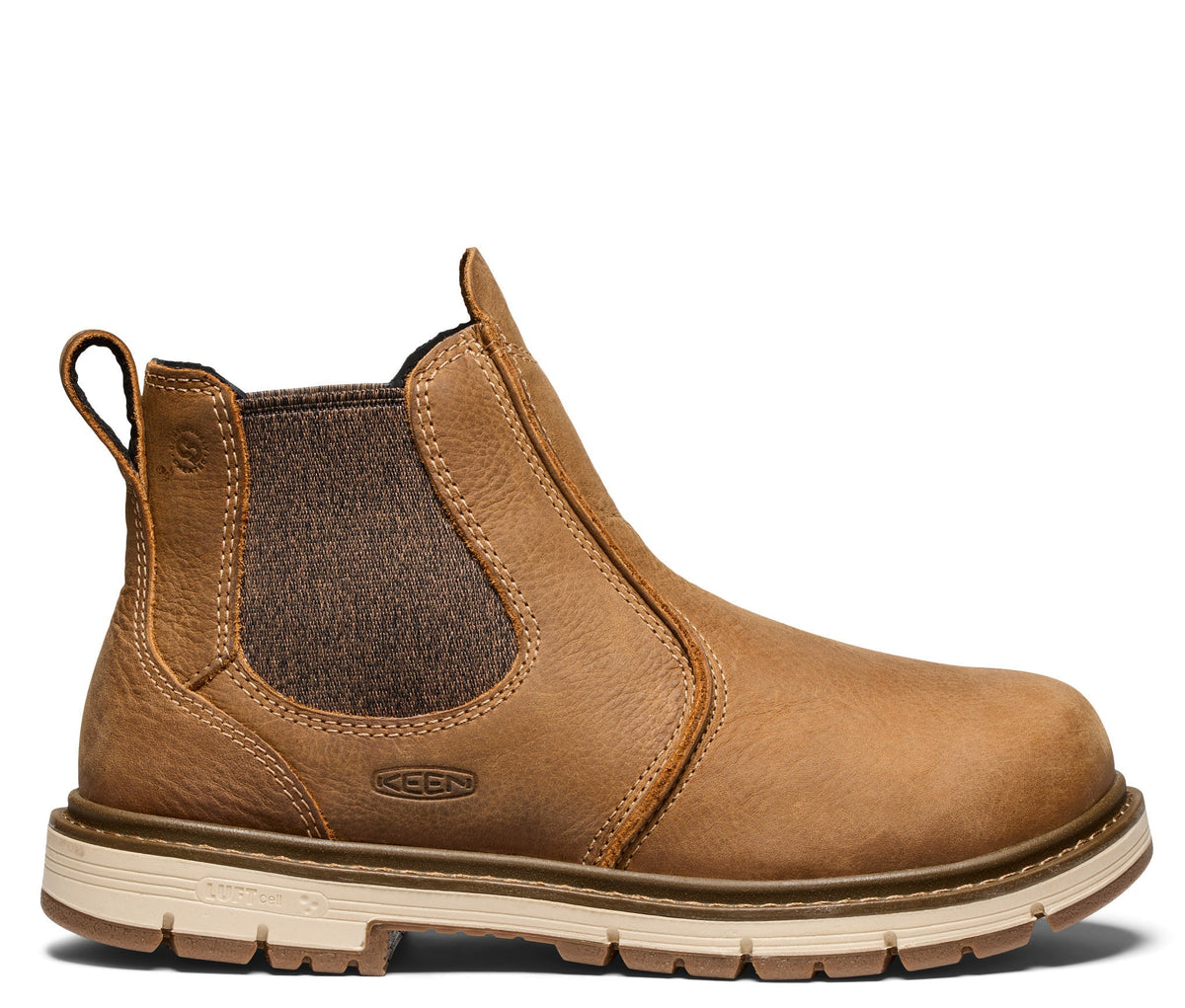 KEEN Utility Women's San Jose 90° 4.5" Soft Toe Chelsea Boot Slip-On Shoes & Clogs KEEN Utility Belgian/Gum 10 M