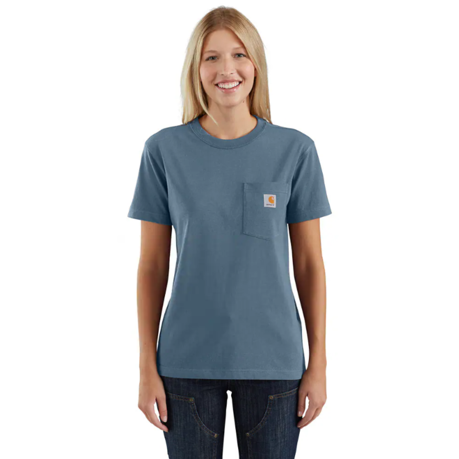 Carhartt Women's Short Sleeve Pocket T-Shirt_Thundercloud Heather - Work World - Workwear, Work Boots, Safety Gear