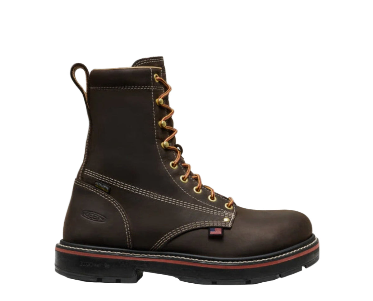 KEEN Utility Men's Liberty 90° 8" Waterproof Carbon Toe Work Boot Work Boots KEEN Utility Coffee Bean/Black 10 2E