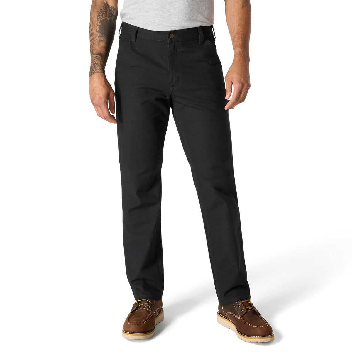 Carhartt Men's Rugged Flex® Relaxed Fit Duck Dungaree Pants Carhartt Black 28 30 Inseam