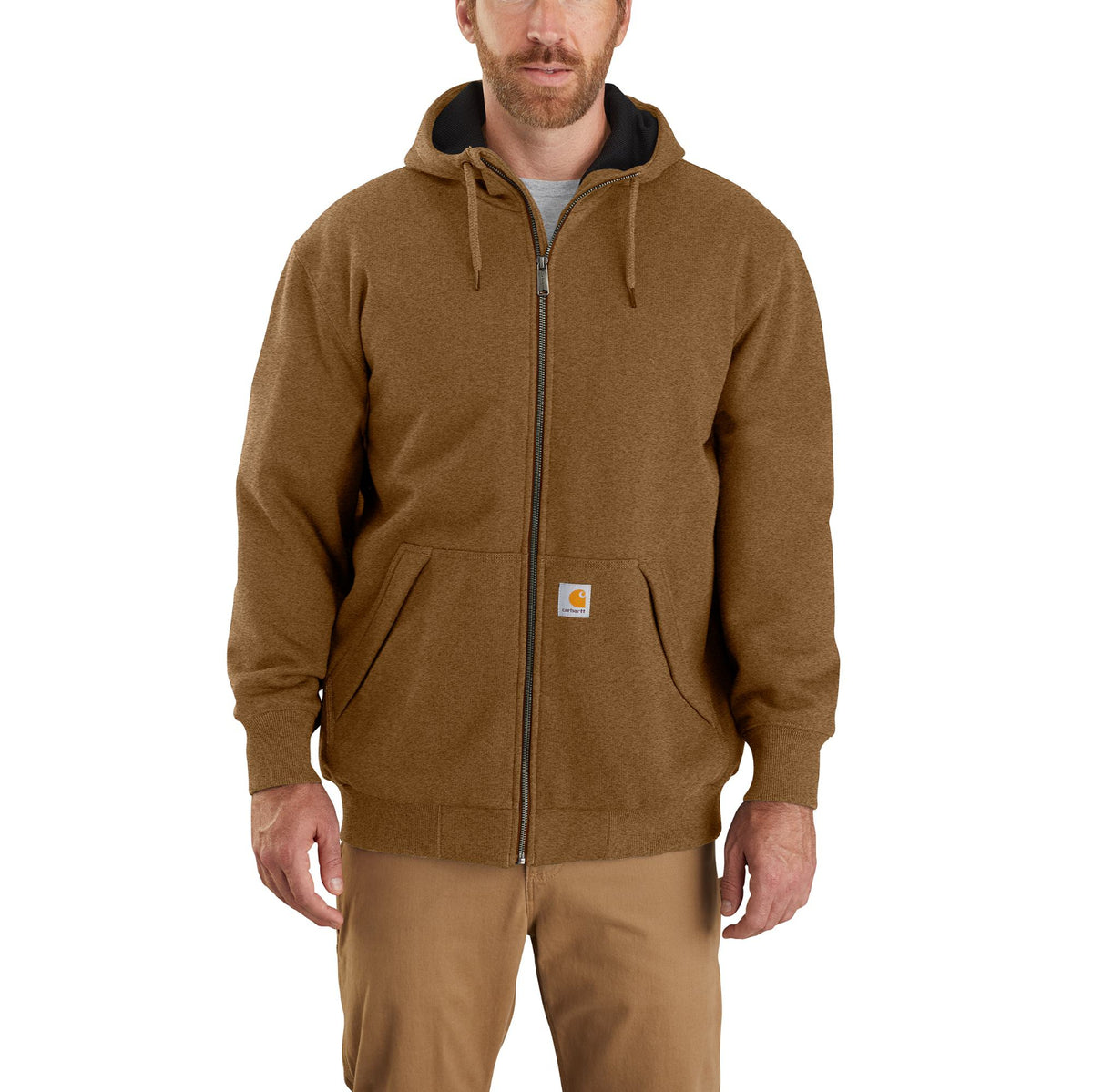 Carhartt Men&#39;s Rain Defender® Loose Fit Thermal Lined Full Zip Sweatshirt - Work World - Workwear, Work Boots, Safety Gear