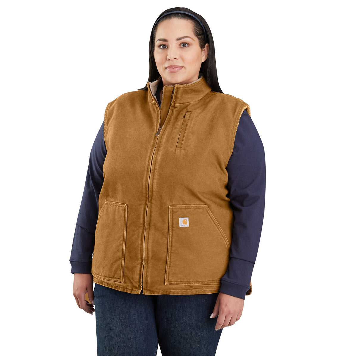 Carhartt Women's Washed Duck Mock Neck Vest Vests Carhartt