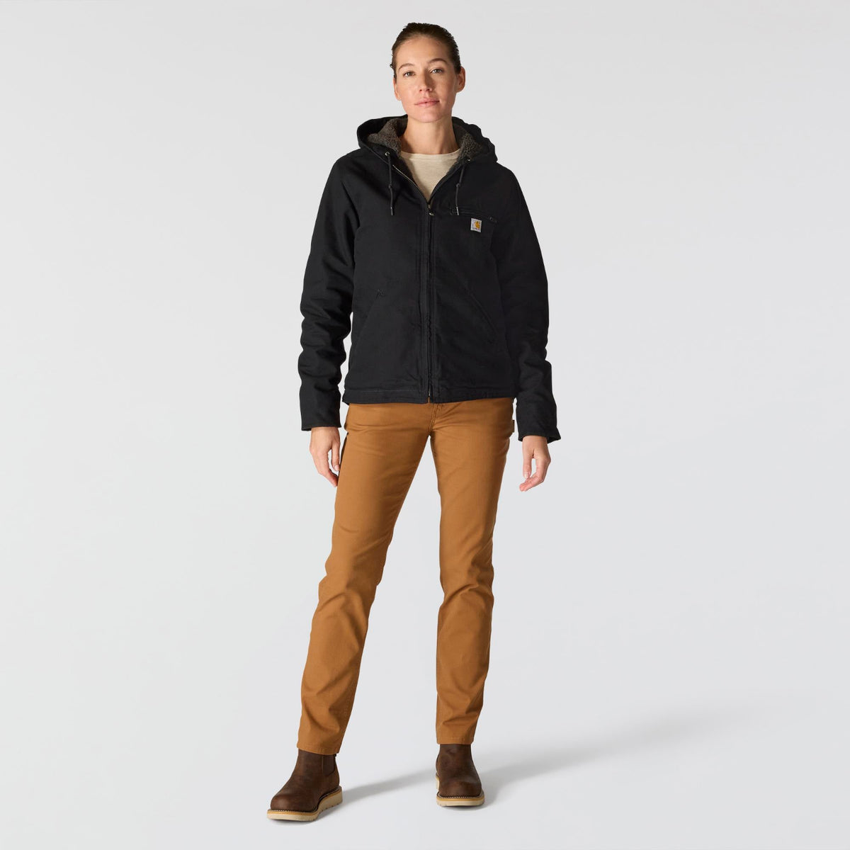 Carhartt Women&#39;s Washed Duck Sherpa Jacket - Work World - Workwear, Work Boots, Safety Gear