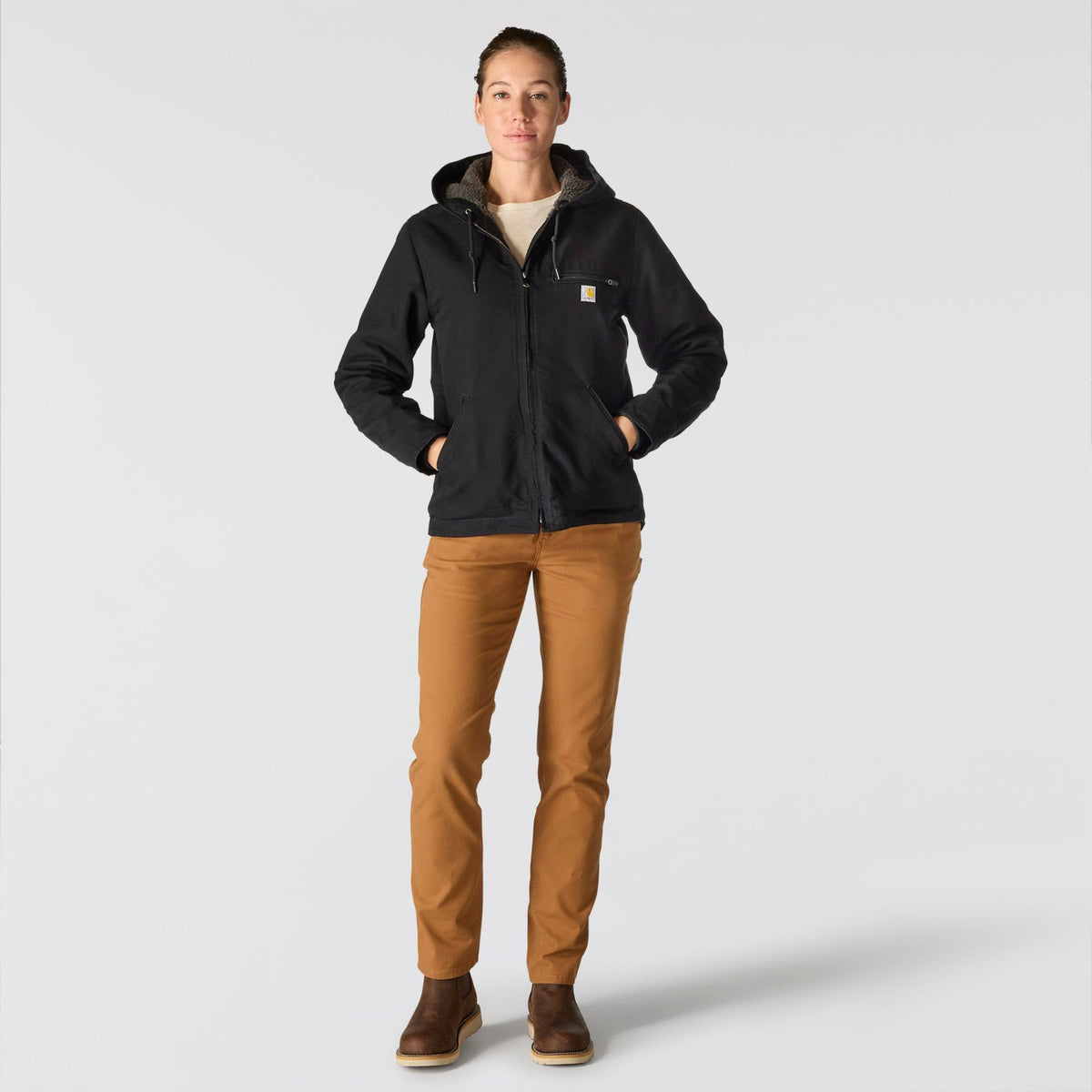 Carhartt Women&#39;s Washed Duck Sherpa Jacket - Work World - Workwear, Work Boots, Safety Gear