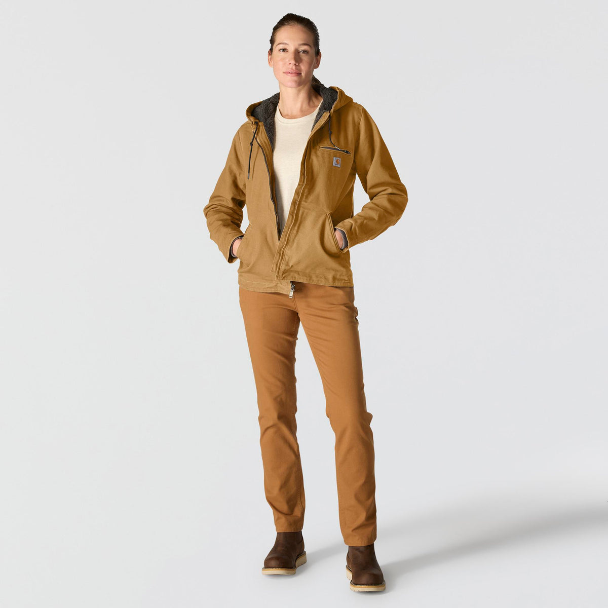 Carhartt Women&#39;s Washed Duck Sherpa Jacket - Work World - Workwear, Work Boots, Safety Gear