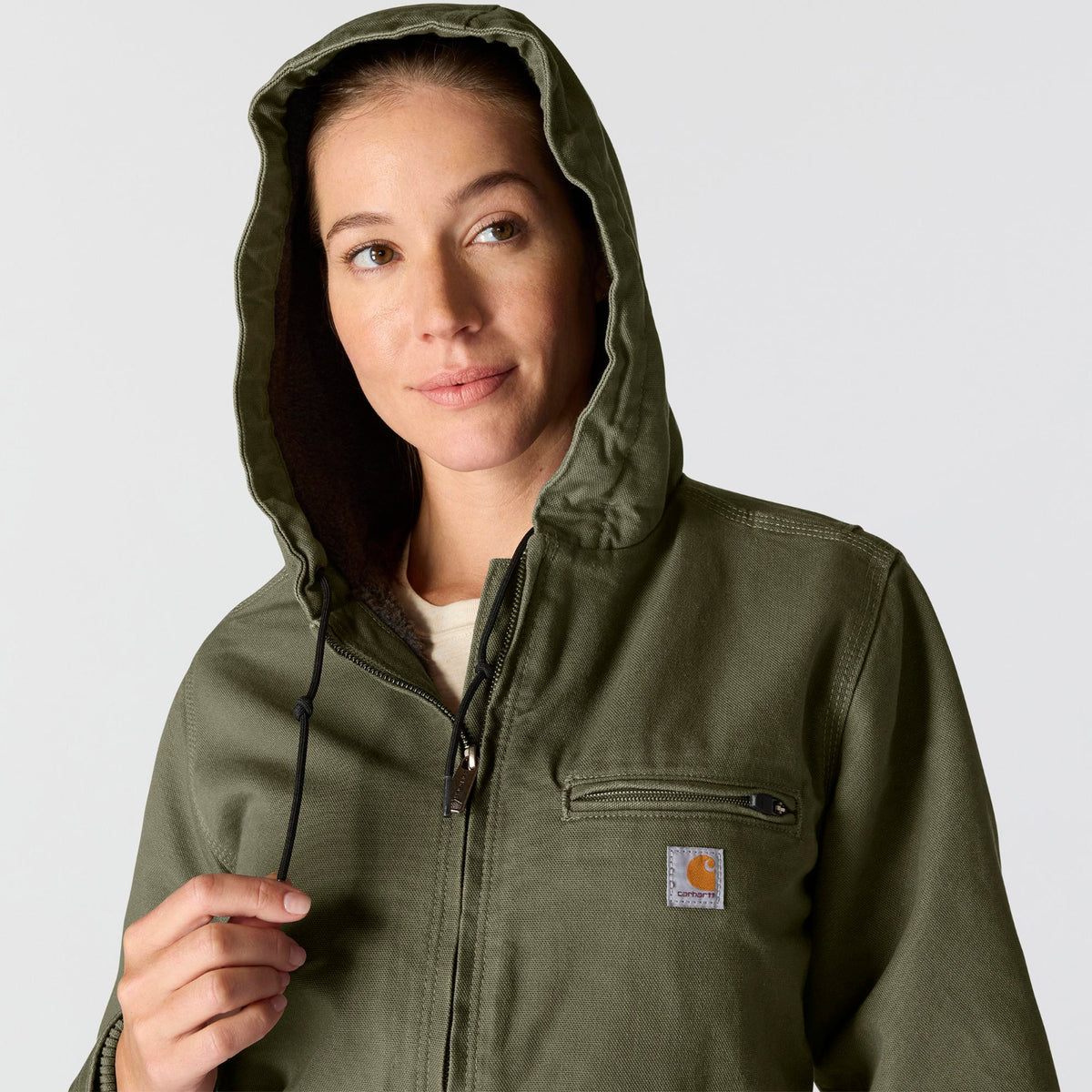 Carhartt Women&#39;s Washed Duck Sherpa Jacket - Work World - Workwear, Work Boots, Safety Gear