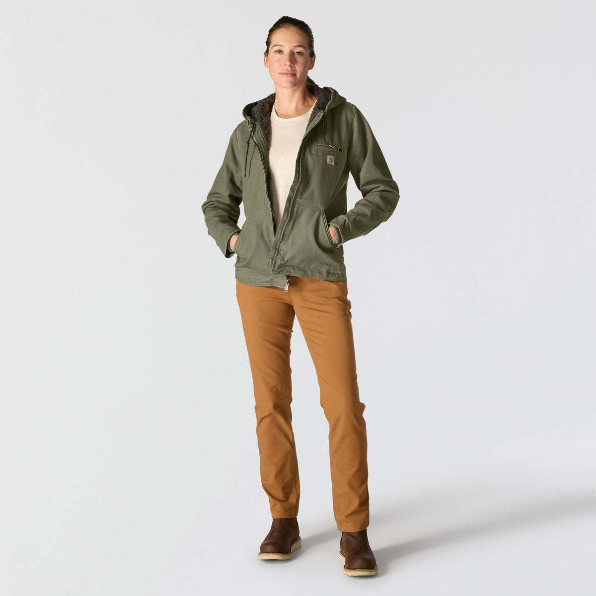 Carhartt Women&#39;s Washed Duck Sherpa Jacket - Work World - Workwear, Work Boots, Safety Gear