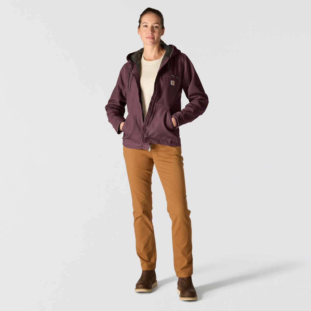 Carhartt Women's Washed Duck Sherpa Jacket - Work World - Workwear, Work Boots, Safety Gear
