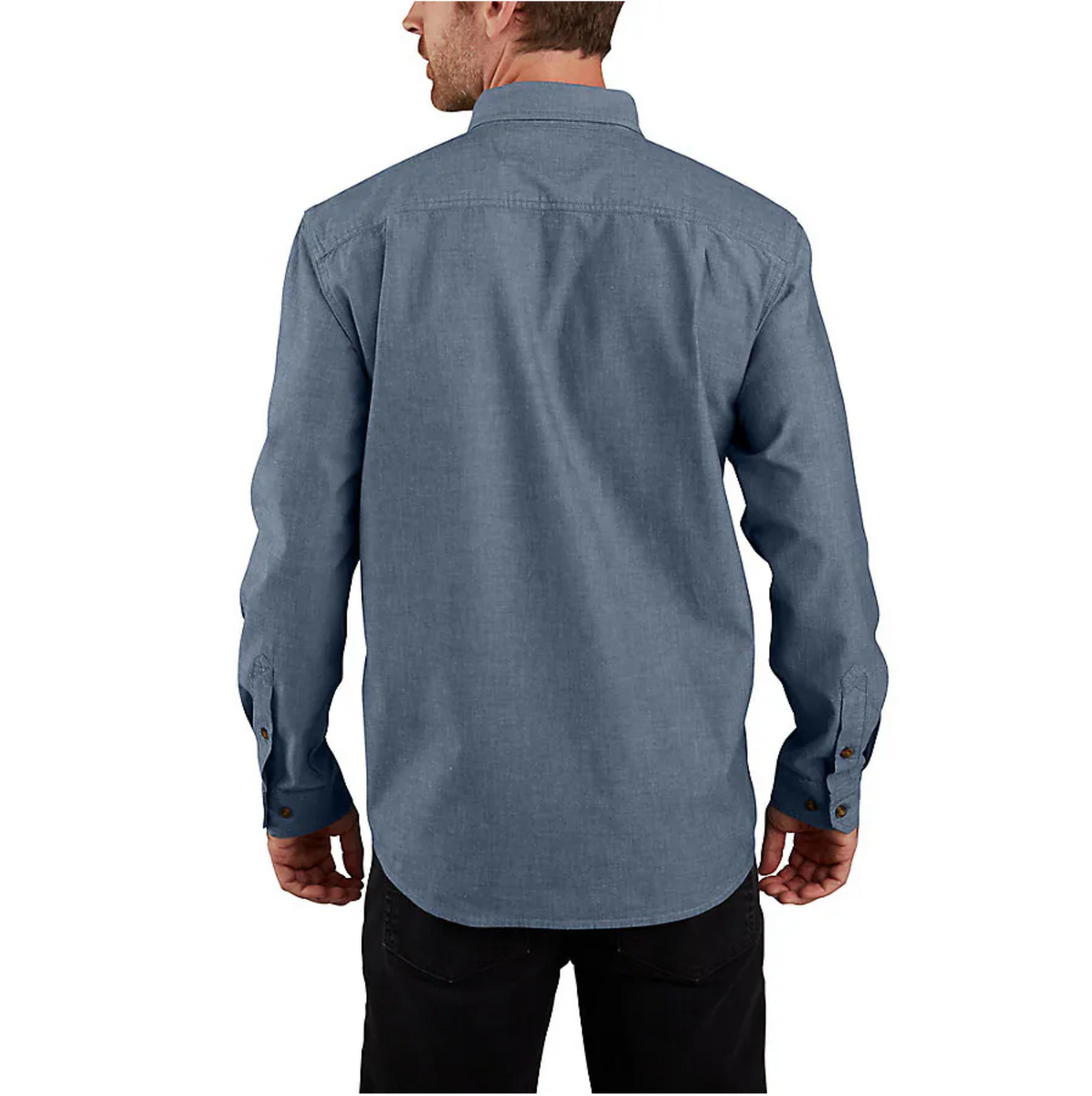 Carhartt Men&#39;s Midweight Chambray Buton-Down Long Sleeve Work Shirt - Work World - Workwear, Work Boots, Safety Gear