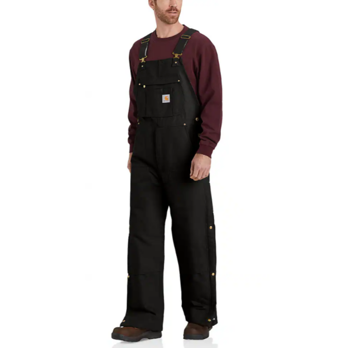 Carhartt Men&#39;s Loose Fit Firm Duck Insulated Bib - Work World - Workwear, Work Boots, Safety Gear