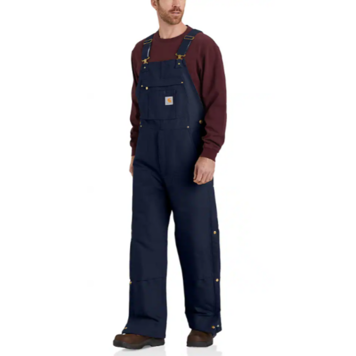 Carhartt Men&#39;s Loose Fit Firm Duck Insulated Bib - Work World - Workwear, Work Boots, Safety Gear