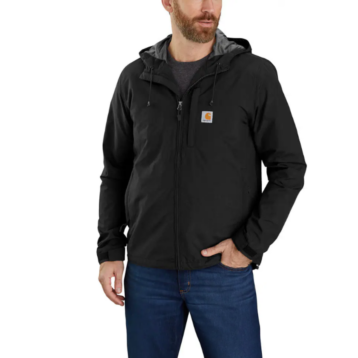 Carhartt Men's Rain Defender Lightweight Jacket Jackets & Coats Carhartt Black 2XL Reg
