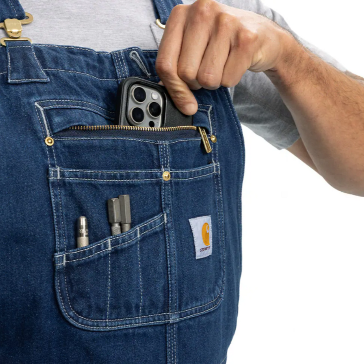 Carhartt Men's Loose Fit Denim Bib Overall Bibs & Overalls Carhartt
