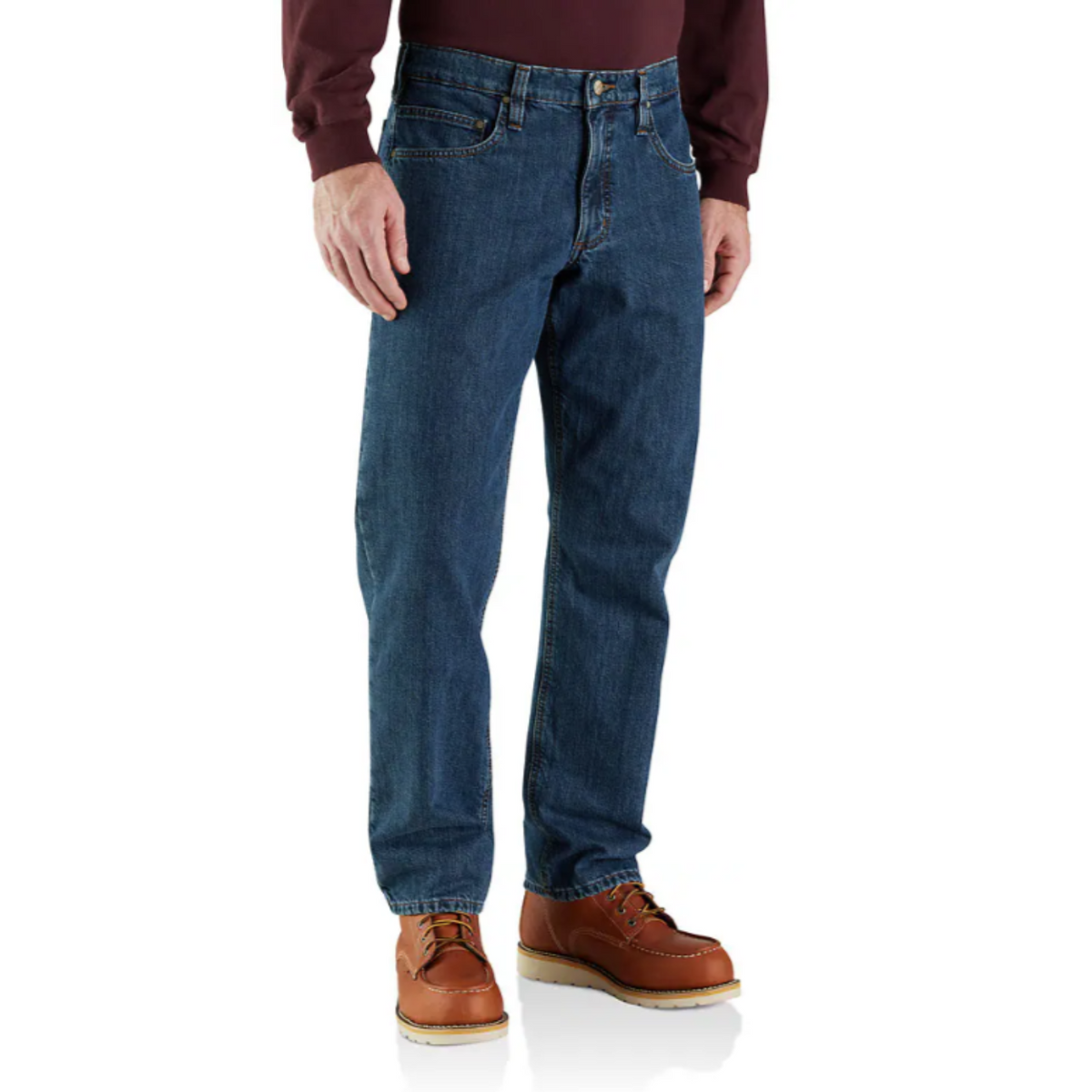 Carhartt Men's Relaxed Fit Flannel Lined 5-Pocket Jean Pants Carhartt Canal 30 30 Inseam
