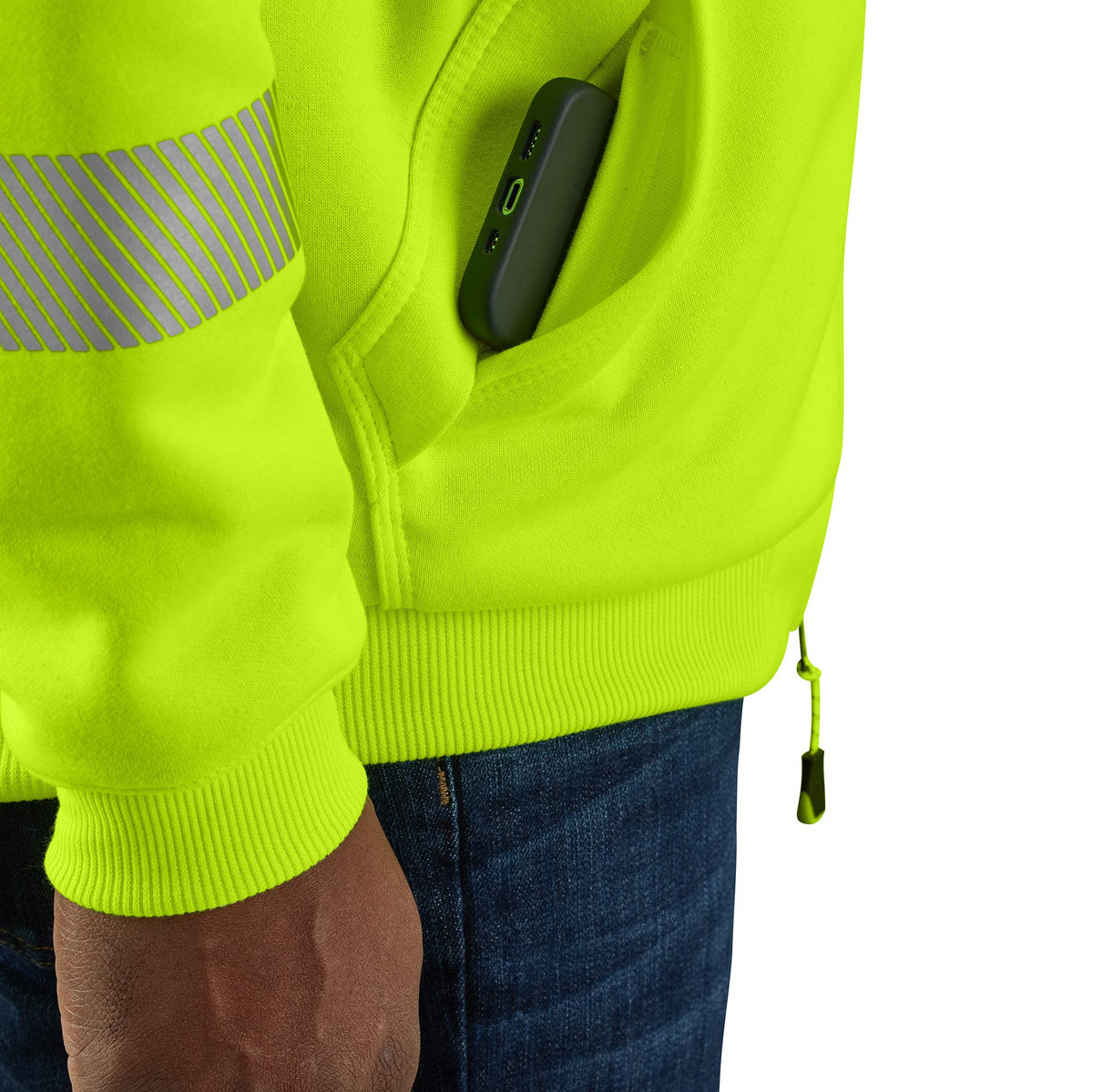 Carhartt Men's Hi-Vis Rain Defender® Thermal Lined Class 3 Sweatshirt Sweatshirts & Hoodies Carhartt