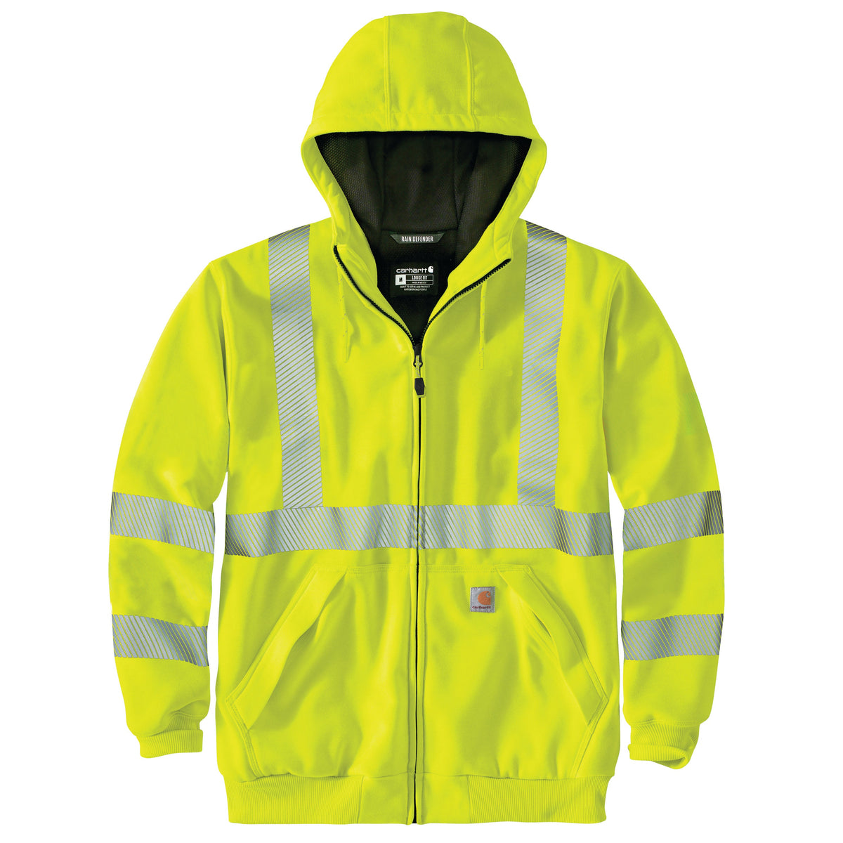 Carhartt Men's Hi-Vis Rain Defender® Thermal Lined Class 3 Sweatshirt Sweatshirts & Hoodies Carhartt