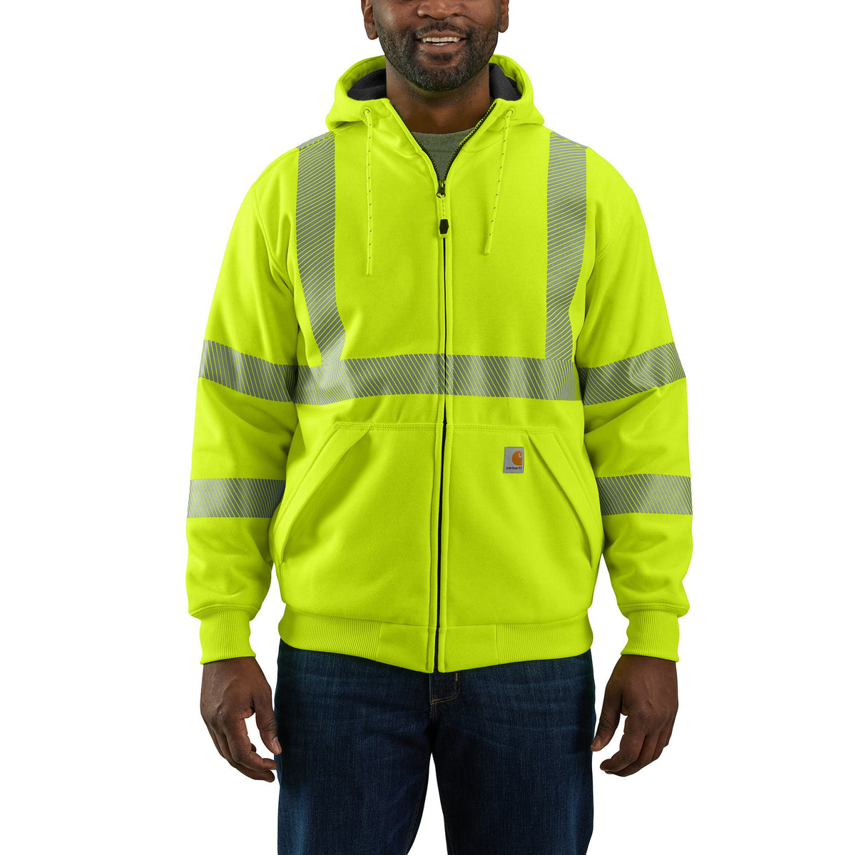 Carhartt Men's Hi-Vis Rain Defender® Thermal Lined Class 3 Sweatshirt Sweatshirts & Hoodies Carhartt Brite Lime 2XL Reg