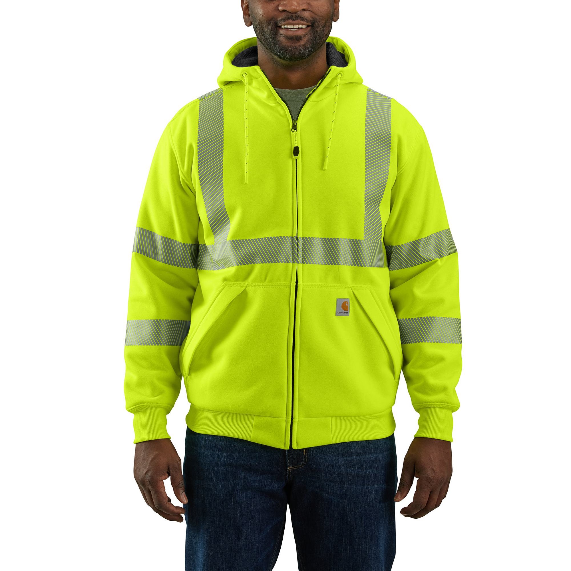 Carhartt Men's Hi-Vis Rain Defender® Thermal Lined Class 3 Sweatshirt - Work World - Workwear, Work Boots, Safety Gear