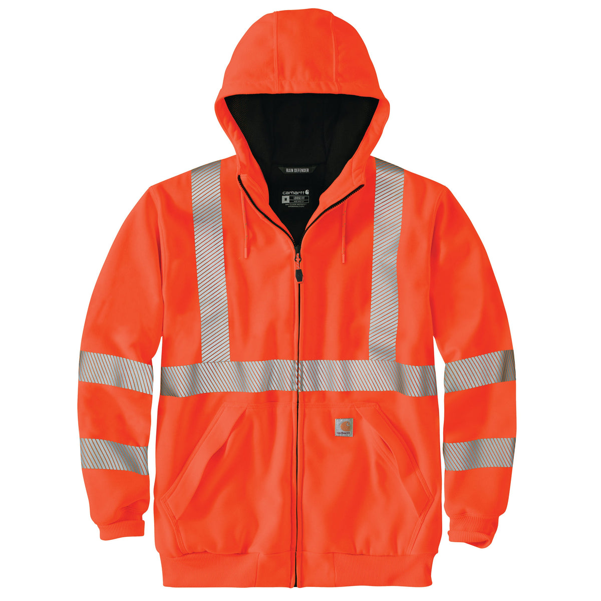 Carhartt Men's Hi-Vis Rain Defender® Thermal Lined Class 3 Sweatshirt Sweatshirts & Hoodies Carhartt
