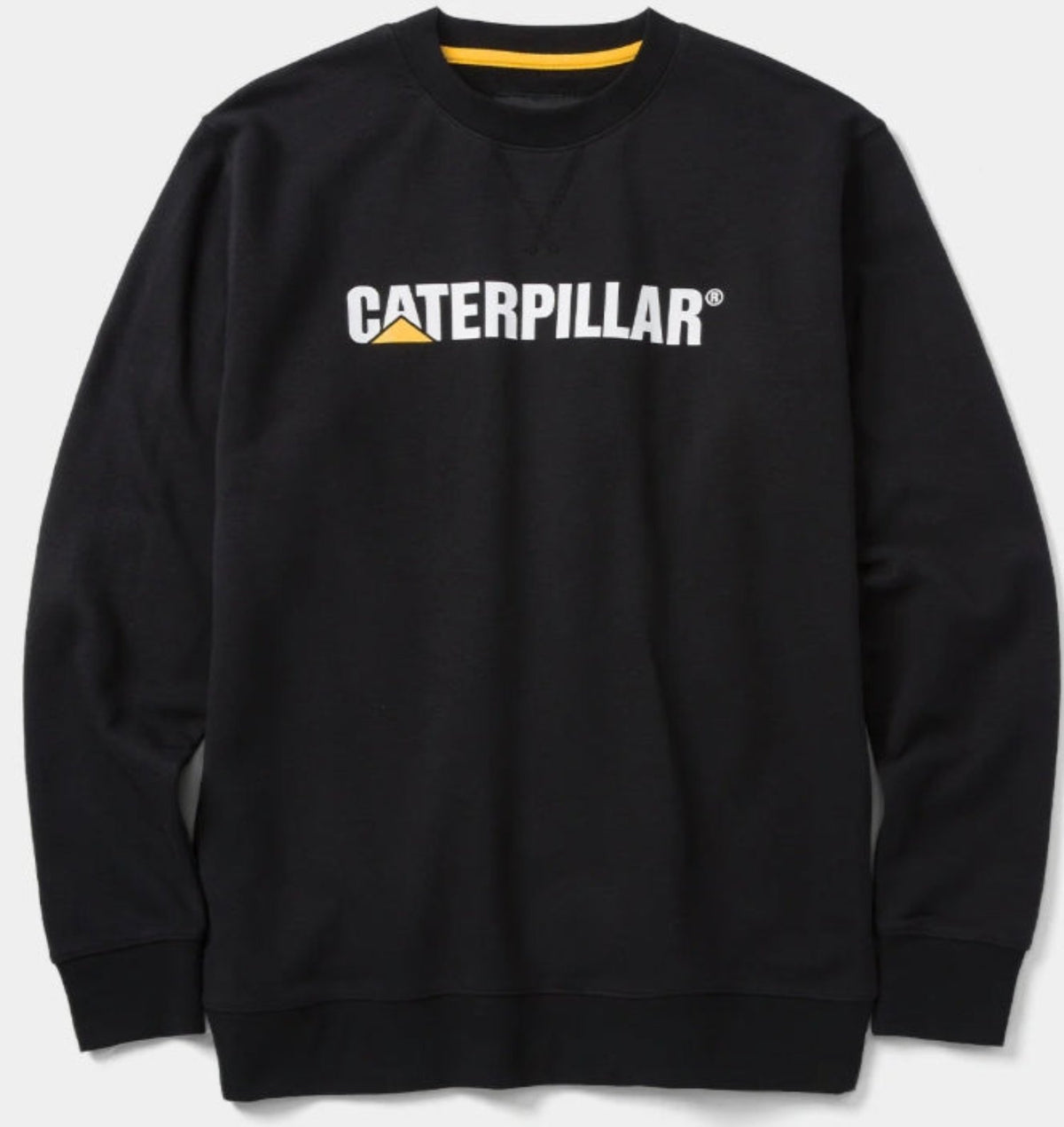 CAT Men's Midweight Logo Graphic Crewneck Sweatshirt Sweatshirts & Hoodies CAT Black 2XL Reg