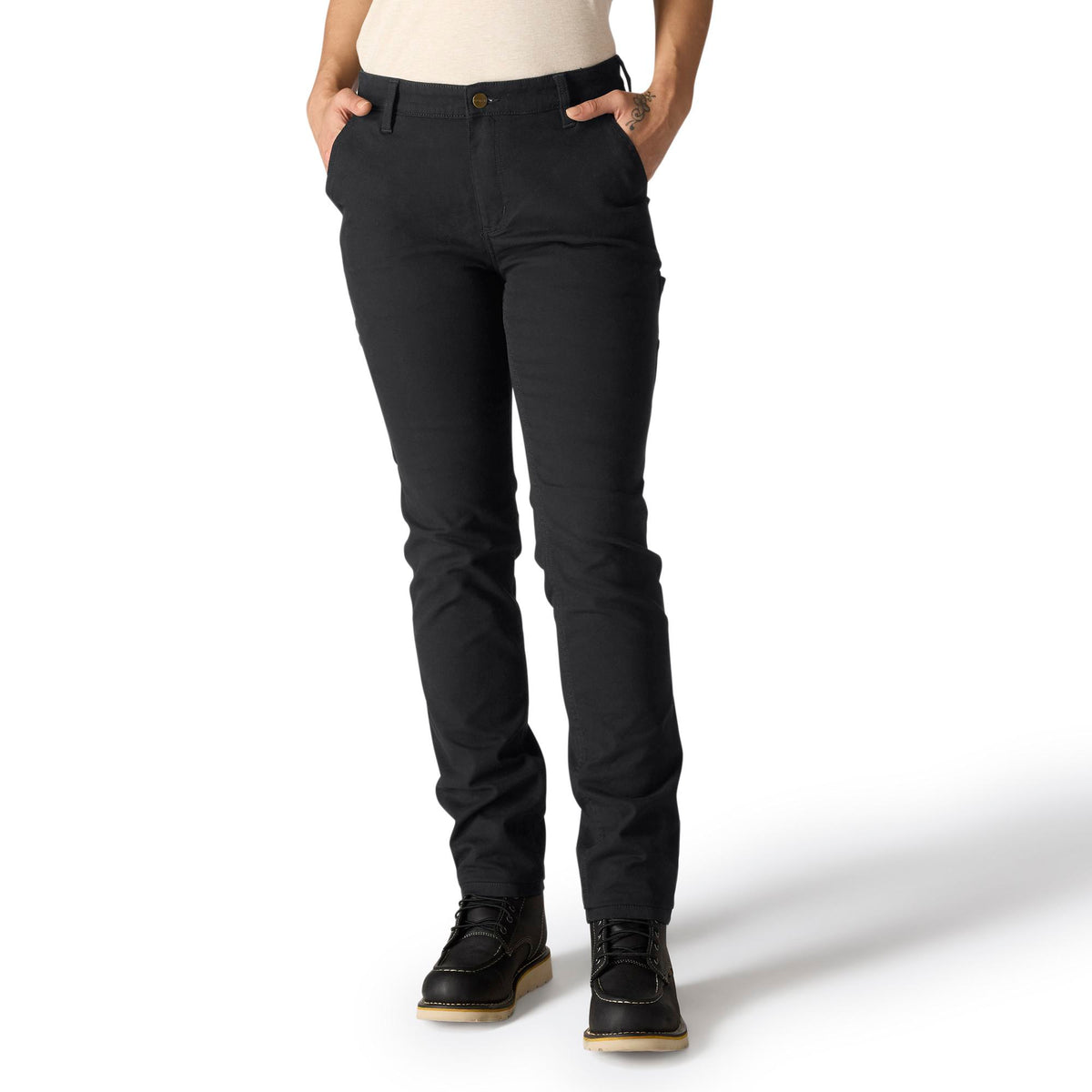 Carhartt Women's Rugged Flex® Relaxed Fit Canvas Work Pant Pants Carhartt Black 0 Reg