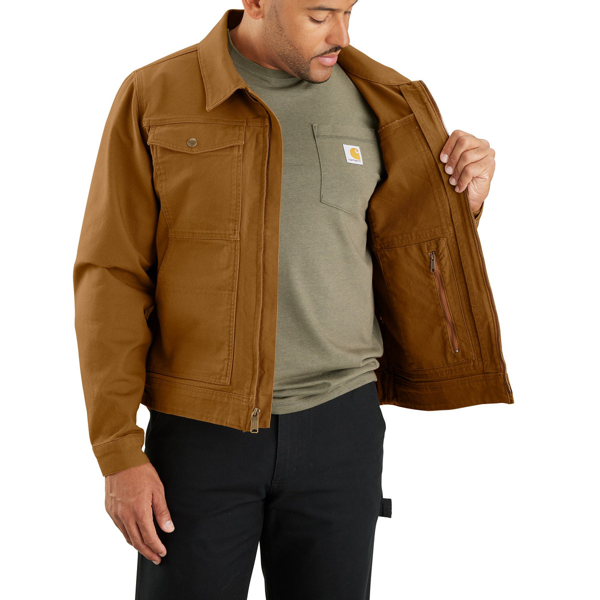 Carhartt Men's Rugged Flex® Duck Berwick 6-Pocket Zip Jacket Jackets & Coats Carhartt