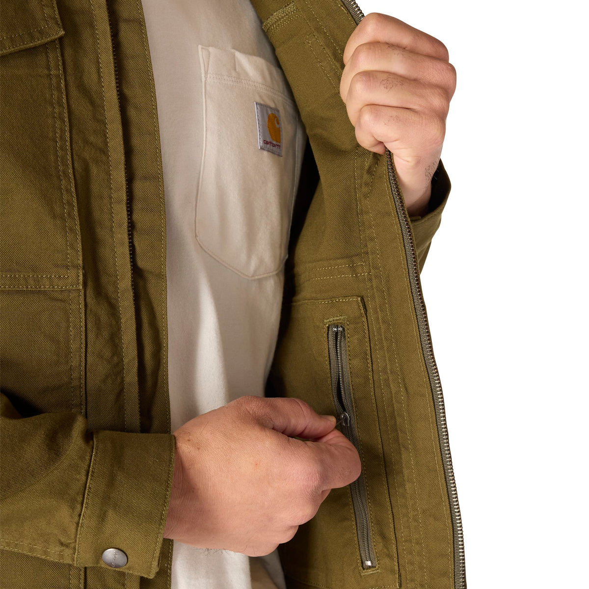 Carhartt Men's Rugged Flex® Duck Berwick 6-Pocket Zip Jacket Jackets & Coats Carhartt