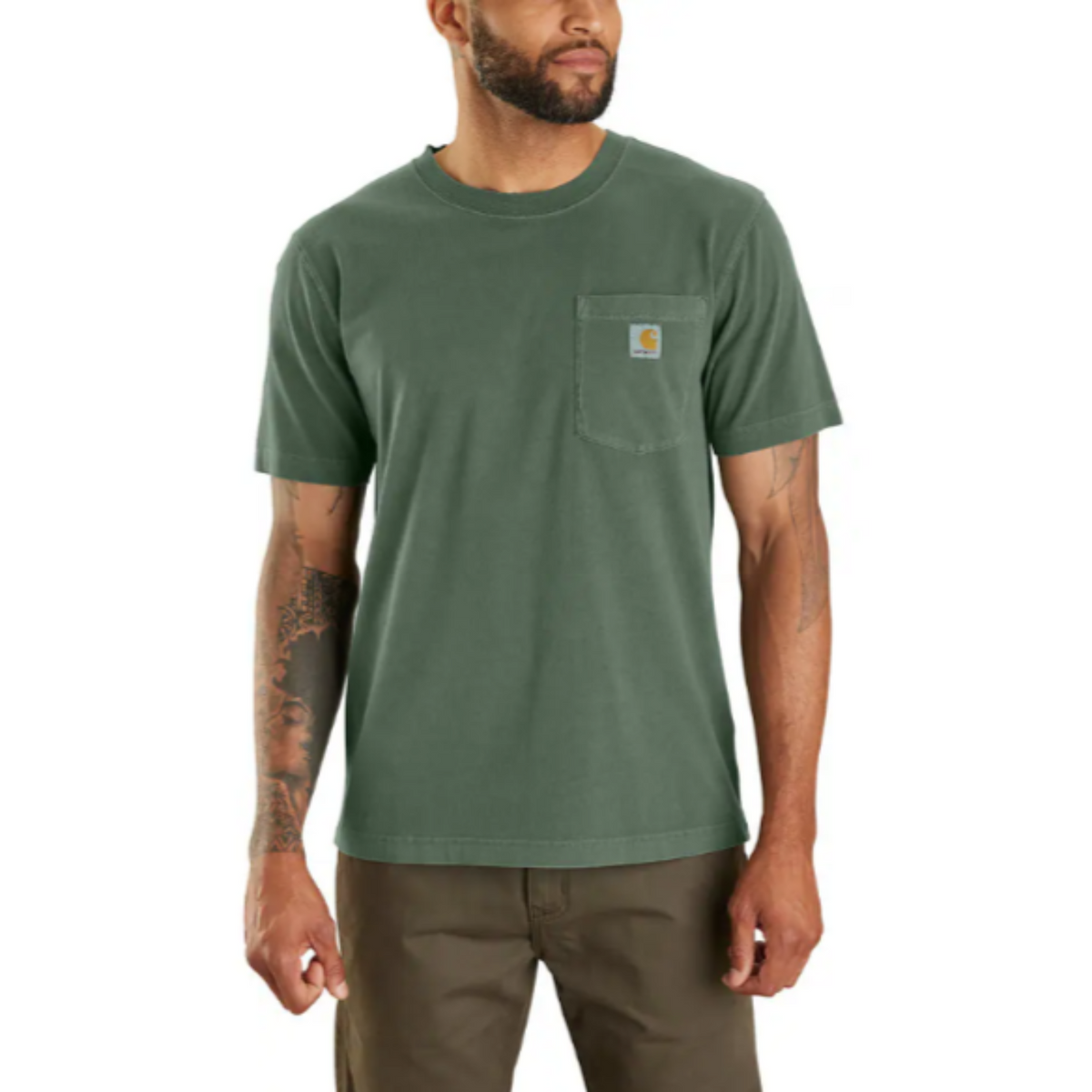 Carhartt Men&#39;s Re-Engineered Garment Dyed Pocket Short Sleeve T-Shirt - Work World - Workwear, Work Boots, Safety Gear