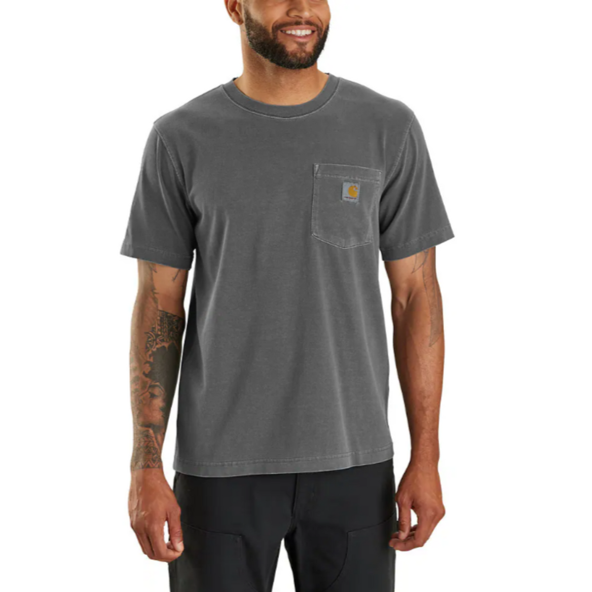 Carhartt Men&#39;s Re-Engineered Garment Dyed Pocket Short Sleeve T-Shirt - Work World - Workwear, Work Boots, Safety Gear