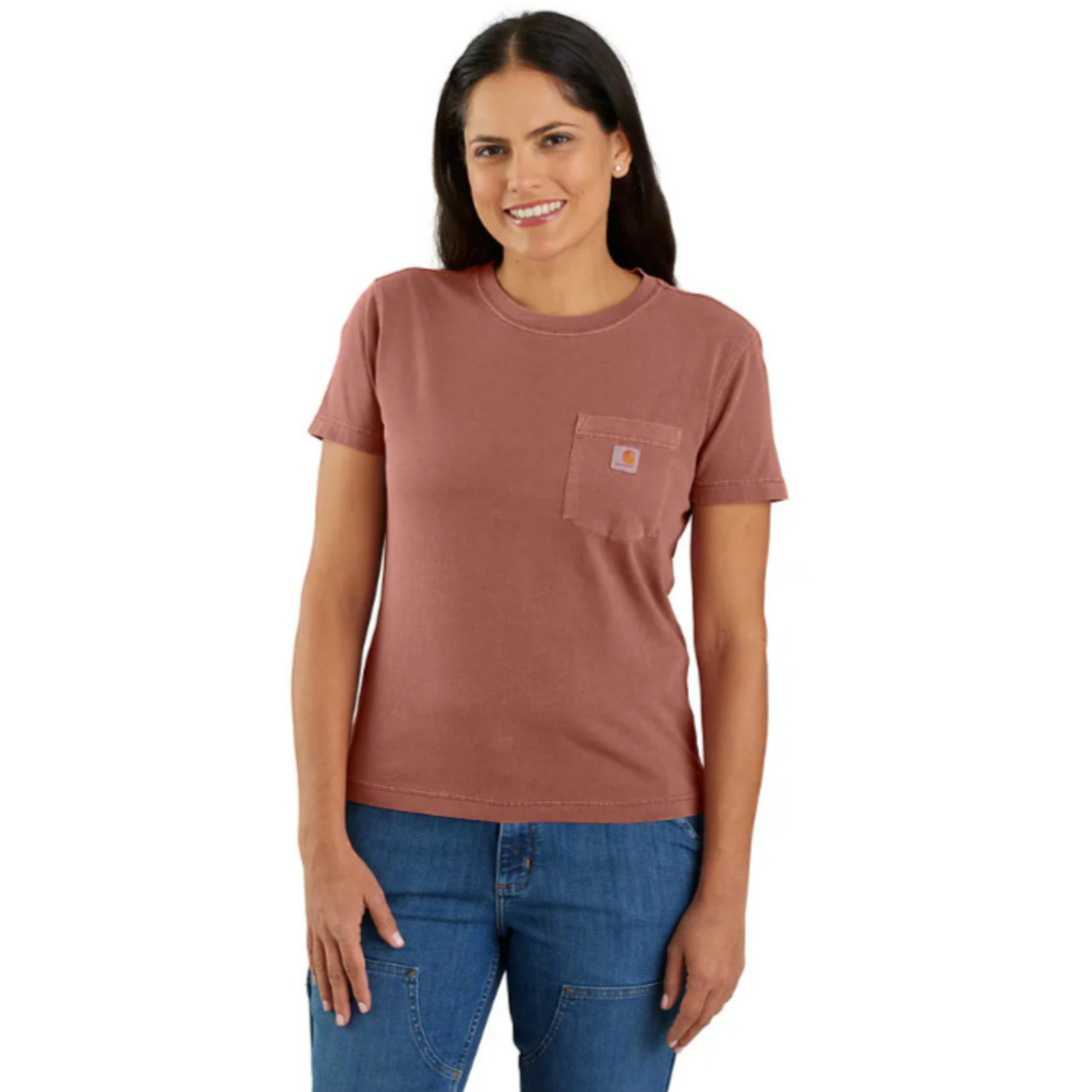 Carhartt Women's Re-Engineered Garment Dyed Pocket Short Sleeve T-Shirt T-Shirts Carhartt Apple Butter 2XL Reg
