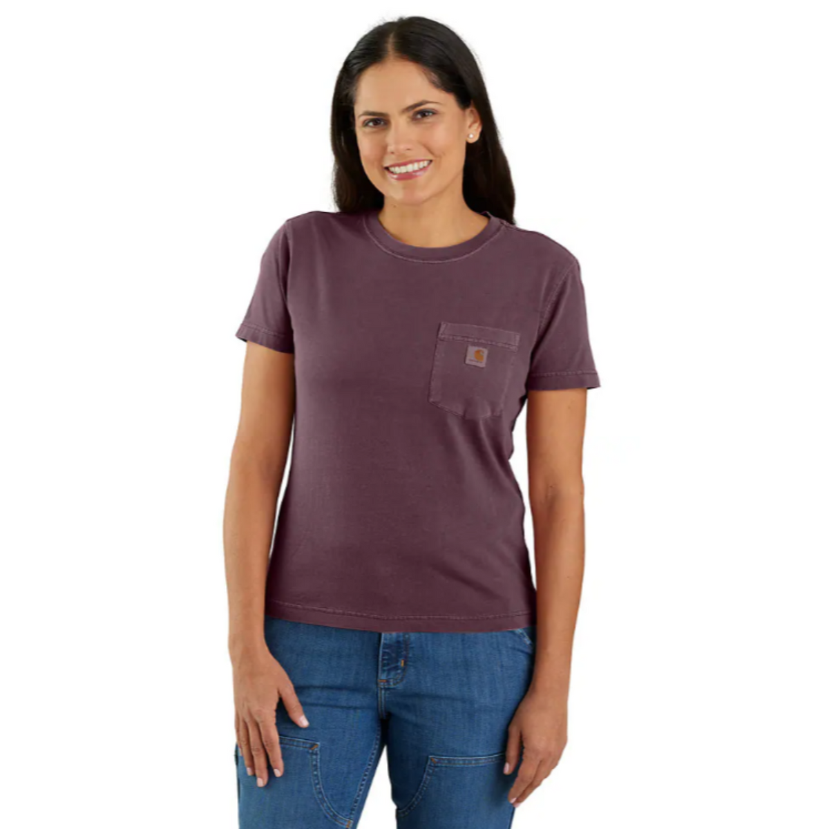 Carhartt Women&#39;s Re-Engineered Garment Dyed Pocket Short Sleeve T-Shirt - Work World - Workwear, Work Boots, Safety Gear