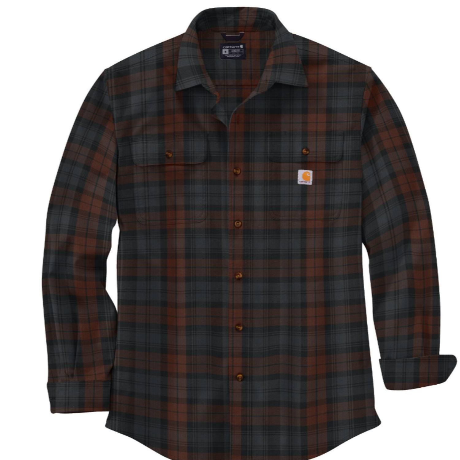 Carhartt Men's Loose Fit Heavyweight Flannel Button-Down Work Shirt - Work World - Workwear, Work Boots, Safety Gear