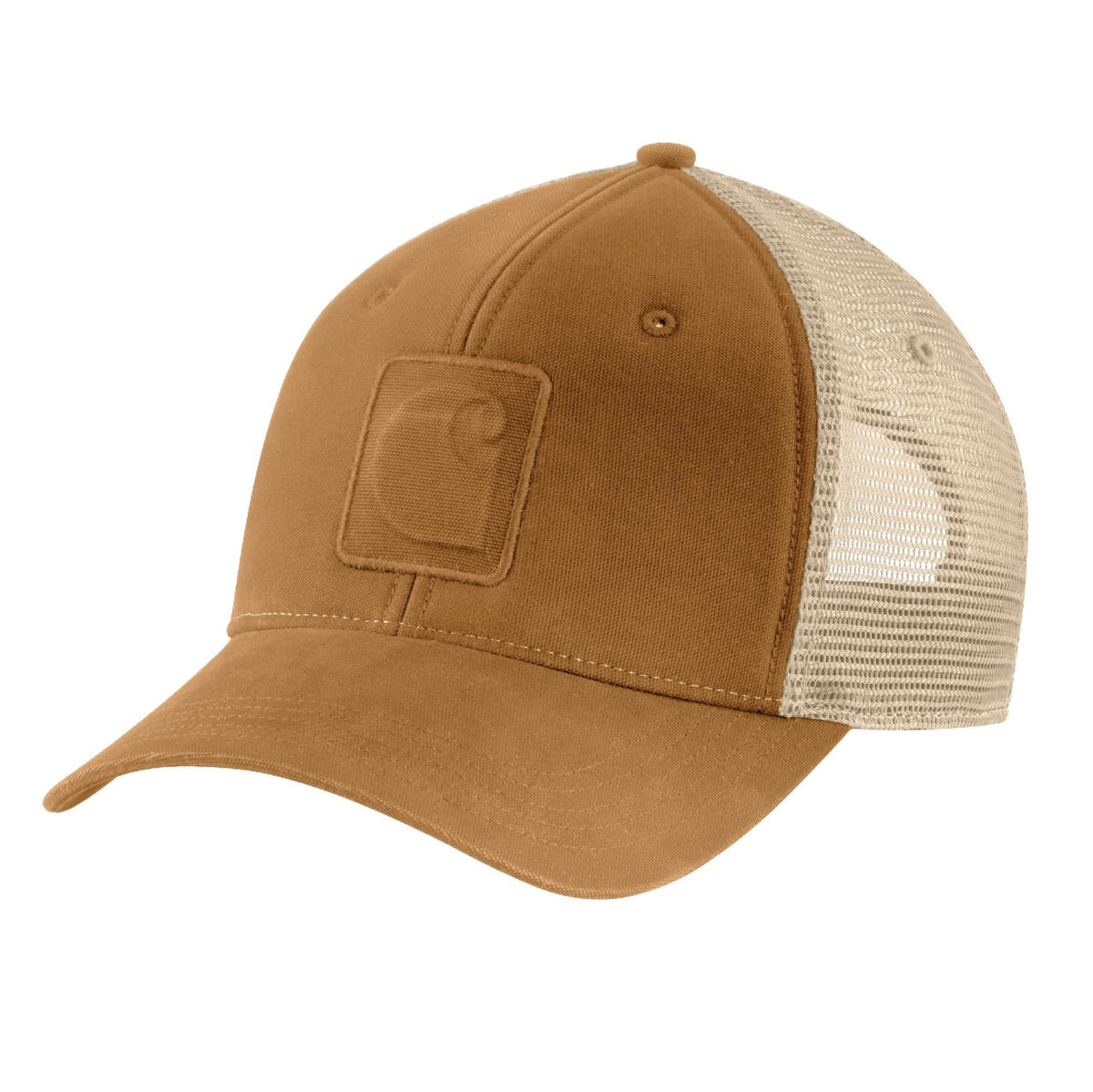 Carhartt Men&#39;s Canvas Snapback Meshback &quot;C&quot; Logo Cap - Work World - Workwear, Work Boots, Safety Gear