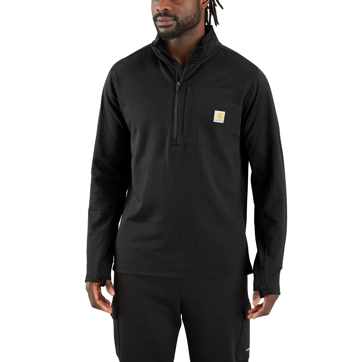 Carhartt Men's Force Relaxed Fit Mock Neck 1/2 Zip Long Sleeve