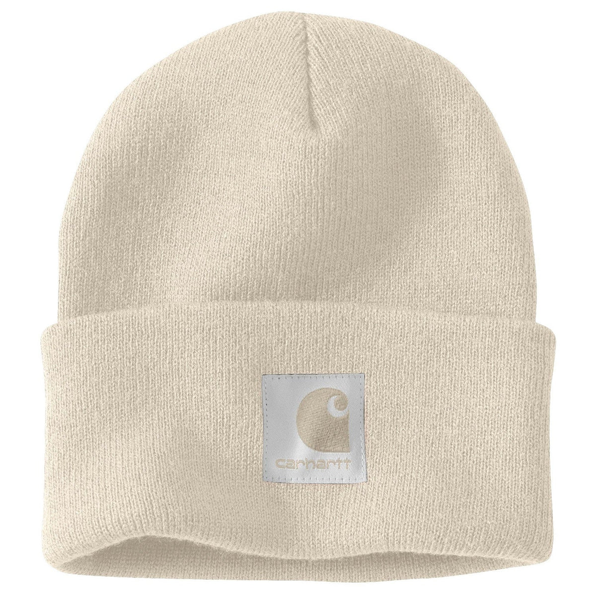 Carhartt Women's Knit Satin-Lined Logo Patch Beanie Hats & Caps Carhartt Oat Milk OS