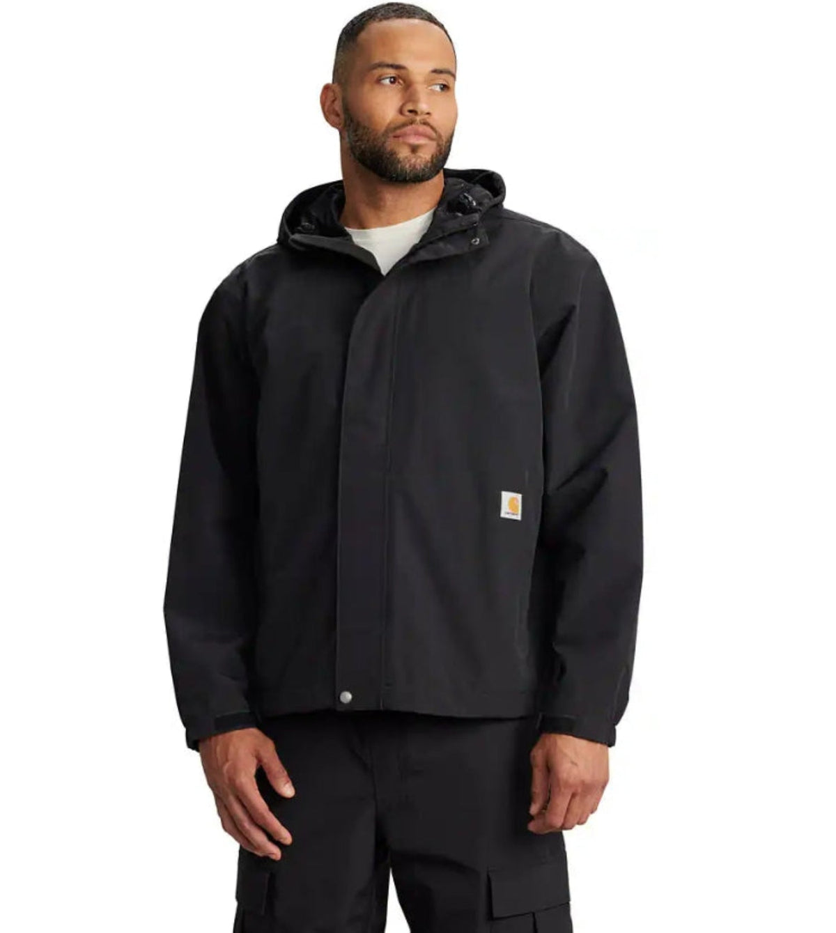 Carhartt Men's Storm Defender® Waterproof Loose Fit Lightweight Hooded Jacket Jackets & Coats Carhartt Black 2XL Reg